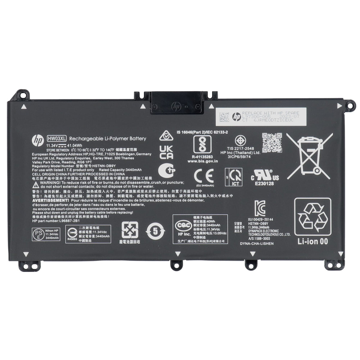 Batería de laptop HP 3440 mAh