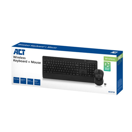 Act teclado y mouse ac5725 inalambrico qwerty negro