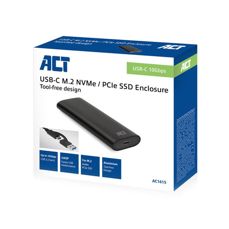 Act usb-c m.2 nvme pcie ssd, sin herramientas