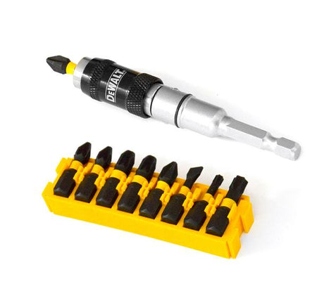 Accesorios Dewalt portapuntas giratorio de 10 piezas de torsión de impacto con puntas de tornillo - dt70518t-qz