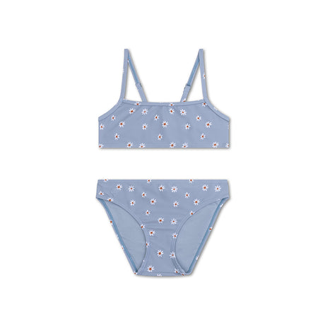 Flor de margarita | bikini azul uv para niñas