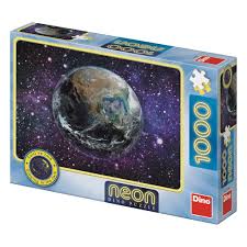 Dinotoys dino puzzle - planeta tierra que brilla en la oscuridad - 1000 piezas