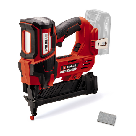 Clavadora profesional a batería Einhell fixetto 18 38 s li solo - power x-change - 18v li-ion - máx. 60 disparos por minuto - incl. 500 grapas - excl. batería y cargador
