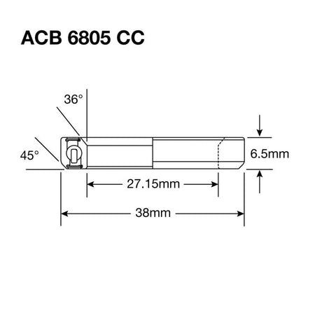 Rodamientos enduro acb 6805 cc bo - abec 5 - óxido negro (contacto angular) - 27,15x38x6,5 (36x45°)
