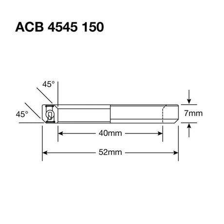 Rodamientos enduro acb 4545 150 ss - 440c inoxidable (contacto angular) - 40x52x7 (45x45°)