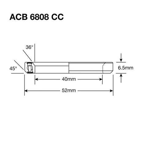 Rodamientos enduro acb 6808 cc ss - inoxidable 440c (contacto angular) - 40x52x6,5 (36x45°)