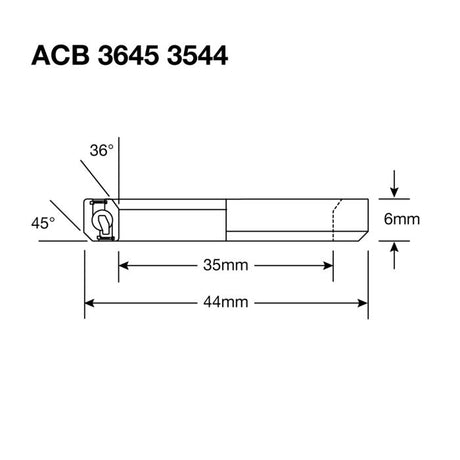 Rodamientos enduro acb 3645 3544 ss - 440c inoxidable (contacto angular) - 35x44x5.5 (36x45°)
