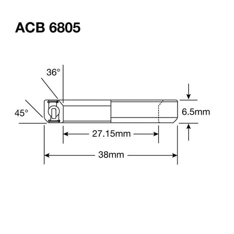 Rodamientos enduro acb 6805 ss - inoxidable 440c (contacto angular) - 27,15x38x6,5 (36x45°)