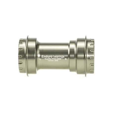 Eje de pedalier torqtite con rodamientos enduro - pf30 a 24 mm - inox - grafito