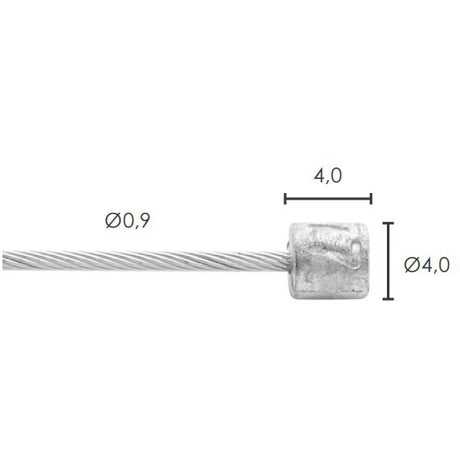 Elvedes enlace cable interior �0.9mm 2500mm n�4x4 acero inoxidable (50uds)