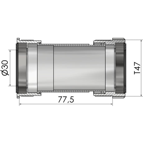 Rosca de pedalier Elvedes t47a (cerv�lo) para 30mm