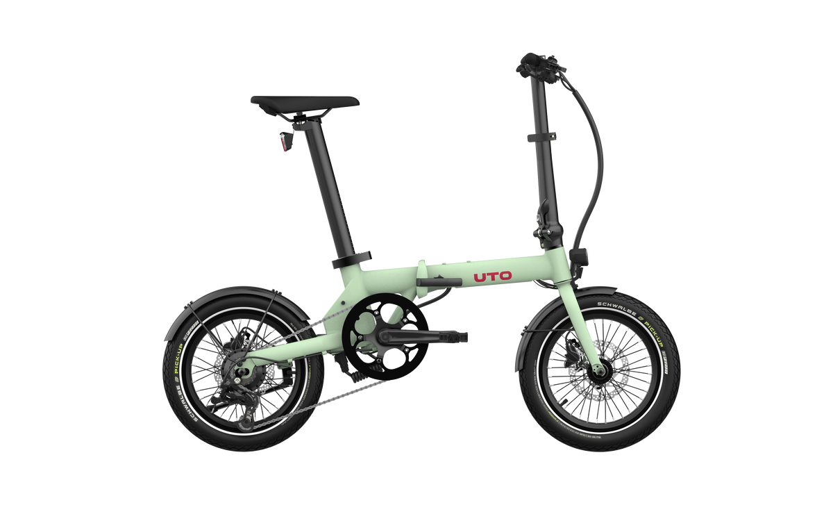 Bicicleta eléctrica plegable uto og16 v0 verde