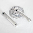 Crank set Linea 38t de acero de aluminio de plata
