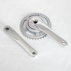 Crank set Linea 38t de acero de aluminio de plata