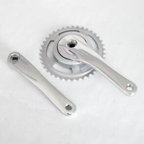 Crank set Linea 38t de acero de aluminio de plata
