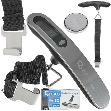 Báscula de equipaje digital Geko - 50 kg - compacta - pantalla LCD - múltiples unidades de peso