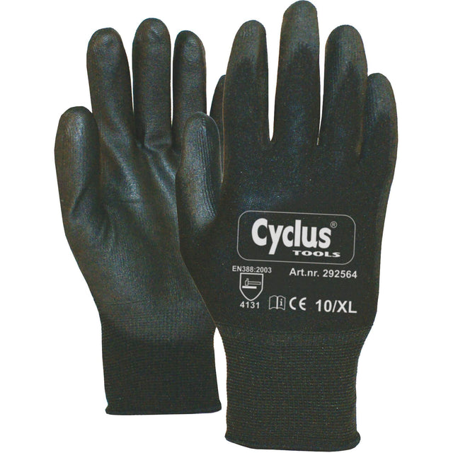 Cycplus Work Gloves PU-FLEX XL (10) Negro