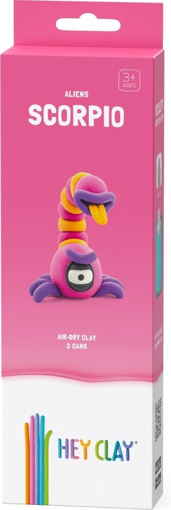 Hey-clay aliens escorpio 3 botes de plastilina