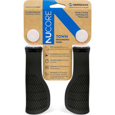 Juego de manillas Herrmans nucore town wave 130 130mm negro