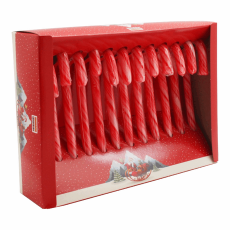 Bastones de caramelo Holland foodz rojo-blanco caja (12 piezas)