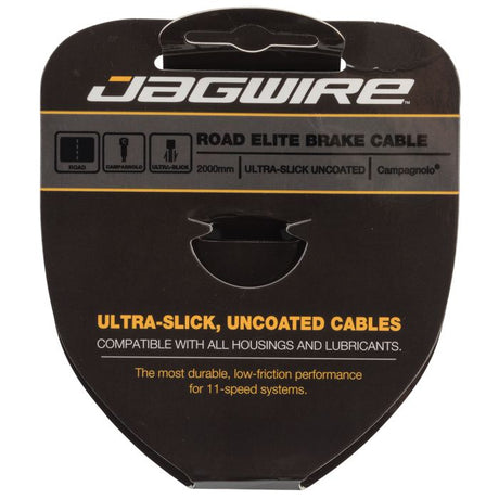 Cable de freno de carretera Jagwire - acero inoxidable ultra pulido pulido elite - 1,5x2000 mm - campagnolo