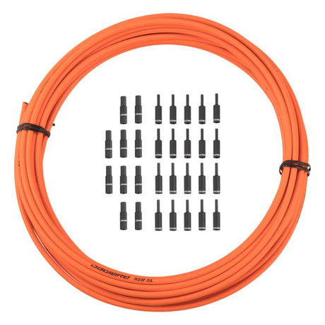 Caja de freno Jagwire 5mm keb slick-lube (10m + tapas finales) - naranja