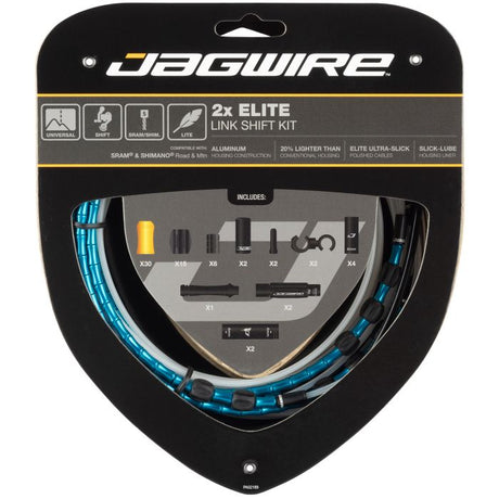 Jagwire 2x kit de cambio elite link - azul