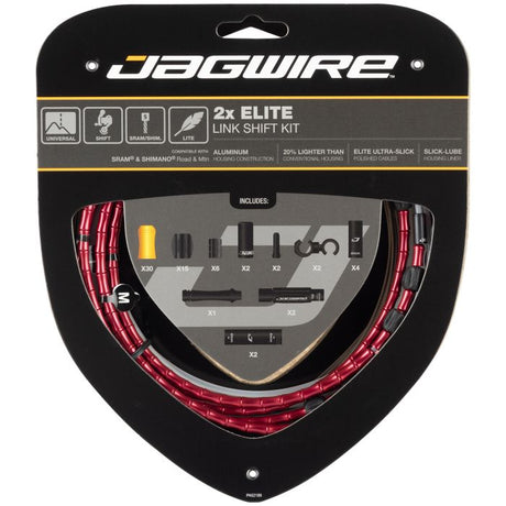 Jagwire 2x kit de cambio elite link - rojo