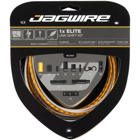 Jagwire 1x kit de cambio elite link - dorado
