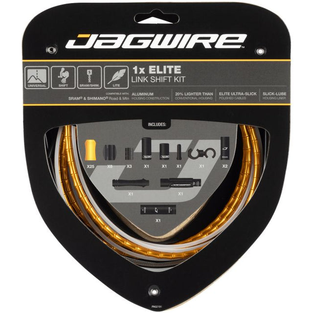 Jagwire 1x kit de cambio elite link - dorado