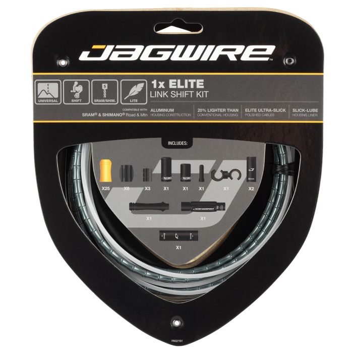 Jagwire 1x kit de cambio elite link - gris