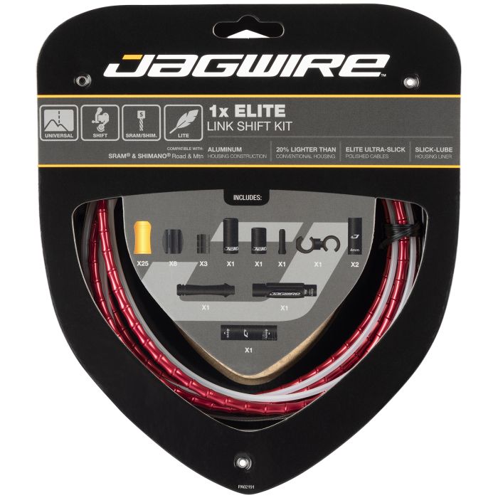 Jagwire 1x kit de cambio elite link - rojo