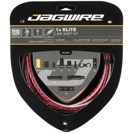 Jagwire 1x kit de cambio elite link - rojo