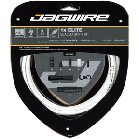 Jagwire 1x kit de cambio sellado elite - blanco