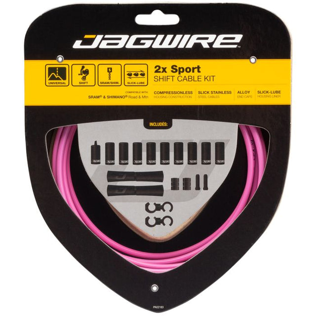 Jagwire 2x kit de cambio deportivo - rosa
