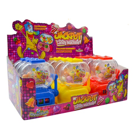 Divertida máquina de dulces Candy Jackpot (12 piezas)