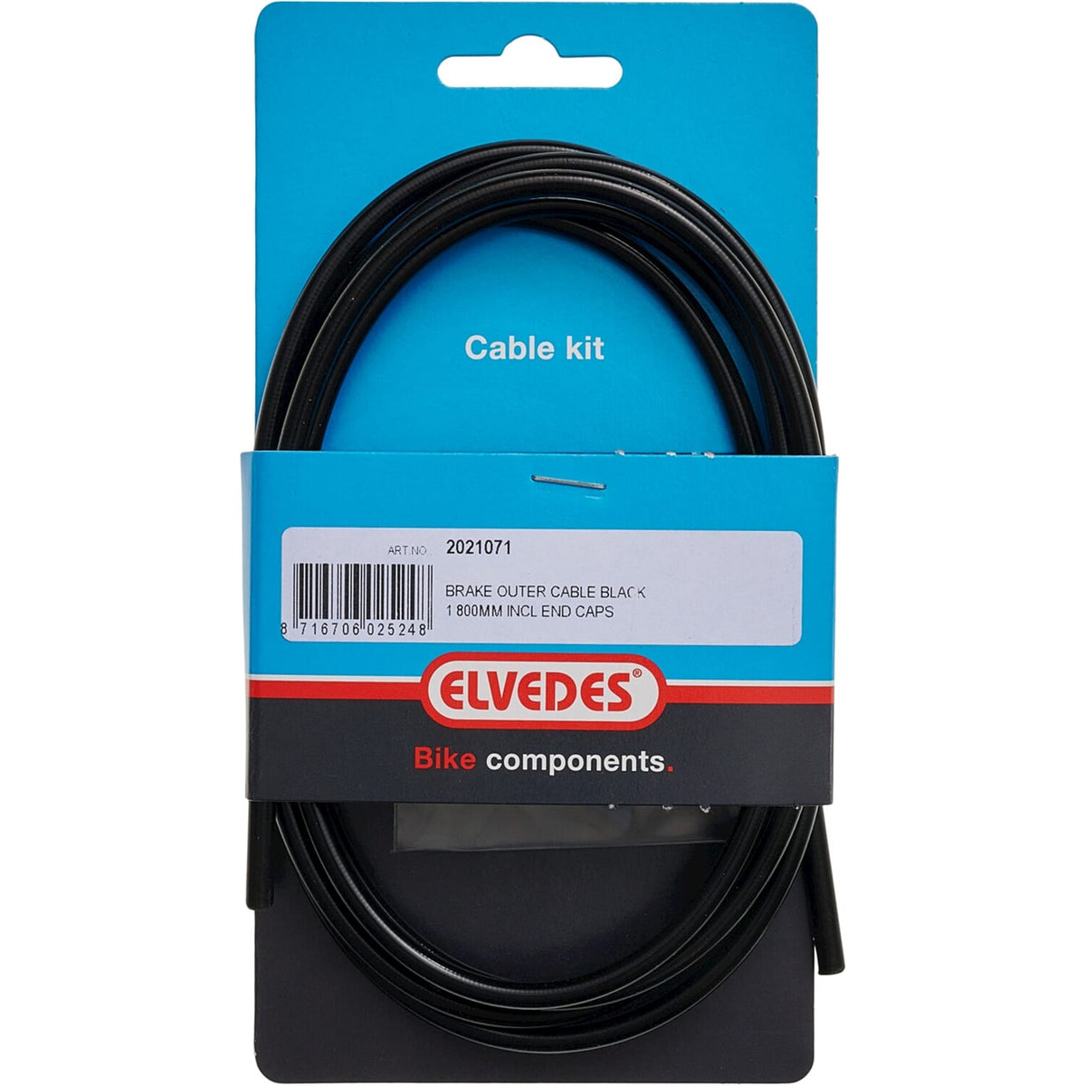 Elvedes cablesystems bv cable exterior freno elvedes 1,8m negro +2 casquillos 2021071