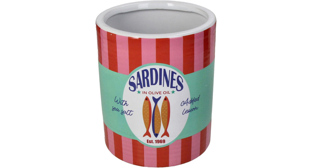 Planter sardines fine earthenware multi 13x13x15.5cm