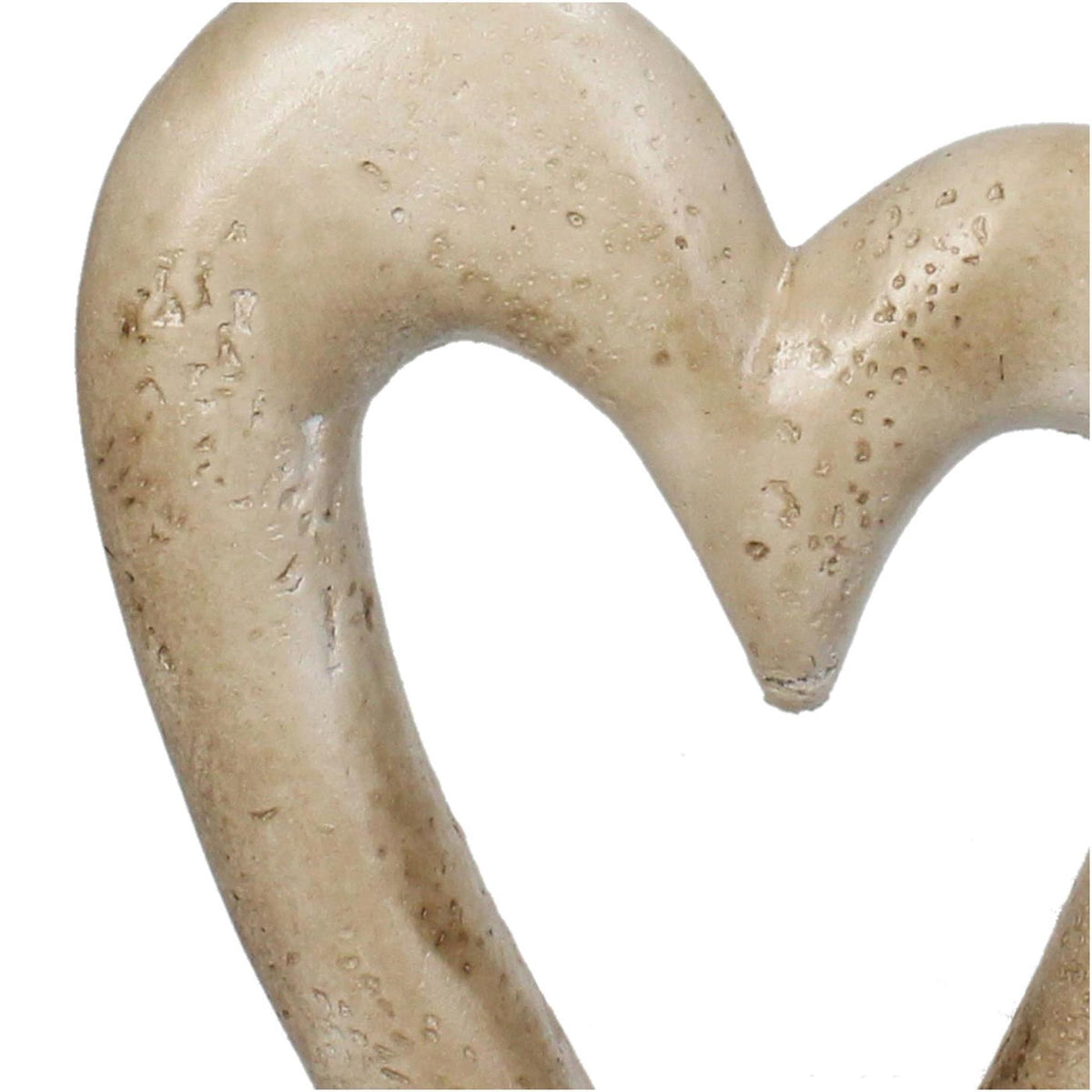 Kersten beeld heart beton beige 13x6x19.5cm