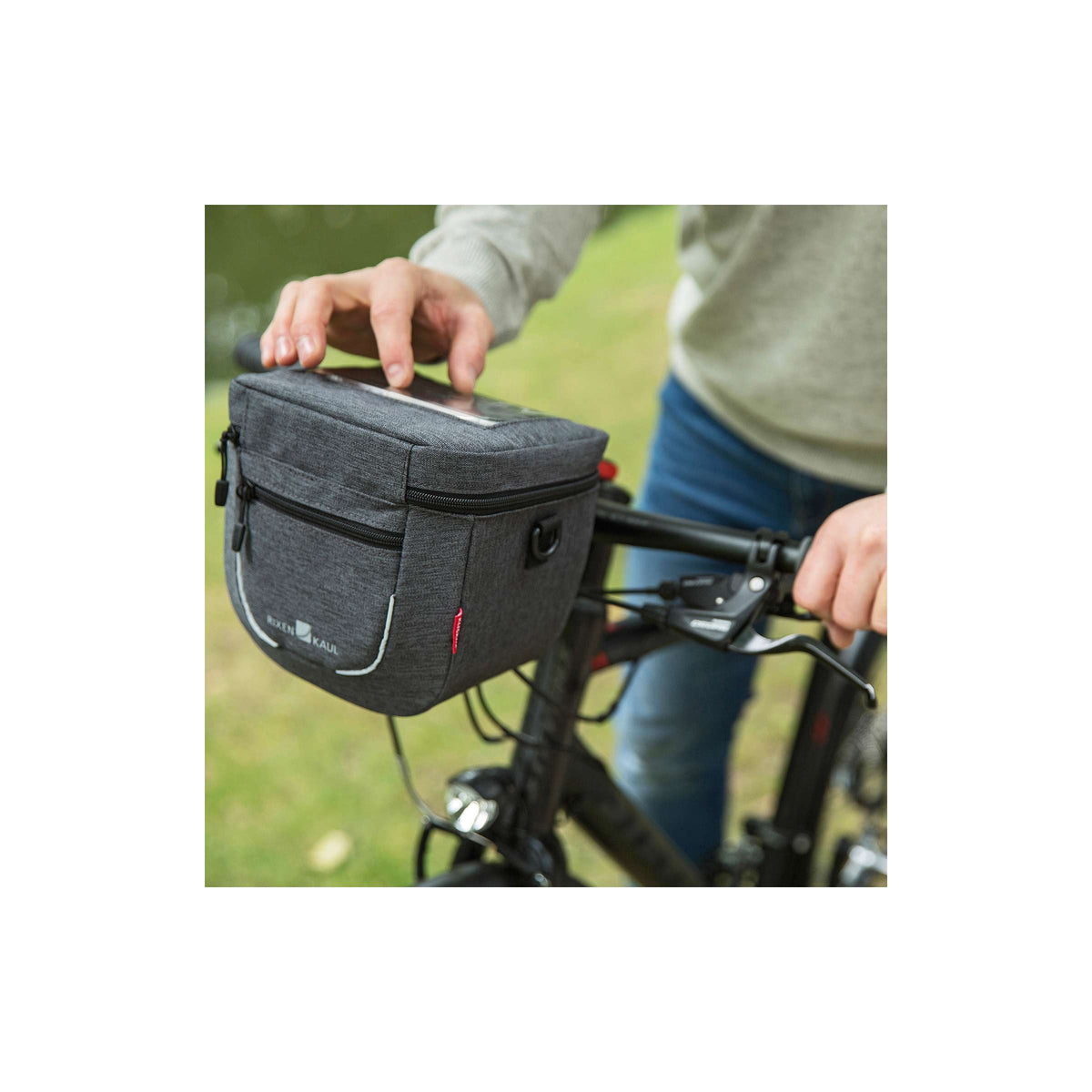 Bolsa de manillar Klickfix aventour compact city negro