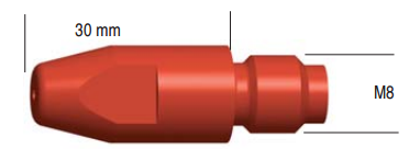 Lincoln huidige tip m8x30 1,6 (10) rd lgs360g%%