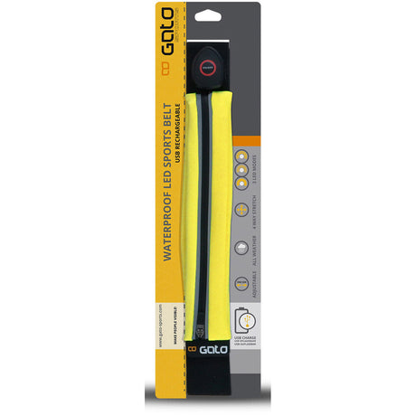 Gato sport usb led cinturón impermeable amarillo neón talla única