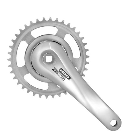 Cranket Sunrace 38T, longitud de la manivela 170 mm. Plata, Alumnium, sin espio. Cubierta de 95 mm. 0 mm de profundidad