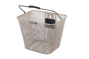 Albahaca b.v. Cesta para bicicleta Basil bilbao kf montaje 26 x 22 x 27 cm - nude metalizado