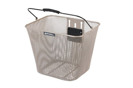 Albahaca b.v. Cesta para bicicleta Basil bilbao kf montaje 26 x 22 x 27 cm - nude metalizado