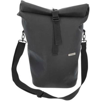 Newlooxs new looxs nyborg single - bolsa para bicicleta single - bandolera desmontable - compartimento para portátil de 13 pulgadas - poliéster impermeable - 17 litros - negro