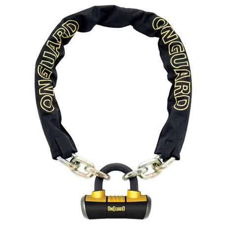 Candado de cadena Onguard mastín 110 cm x 10-14 mm negro amarillo