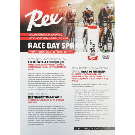 Rex race day spray recubrimiento hidrofóbico cadena 40ml