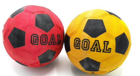 Pelota de goma Van der Doelen roja o amarilla, 15 cm de diámetro