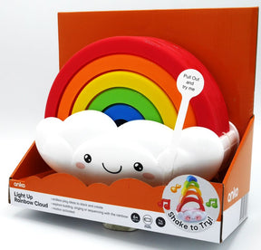 Playgo: nube de arco iris de luces y sonidos con pila de arcos
